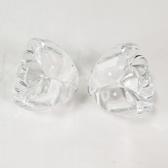 Image 1 of Paire de chandeliers en cristal vintage, pour Royal Copenhagen, Danemark 1980