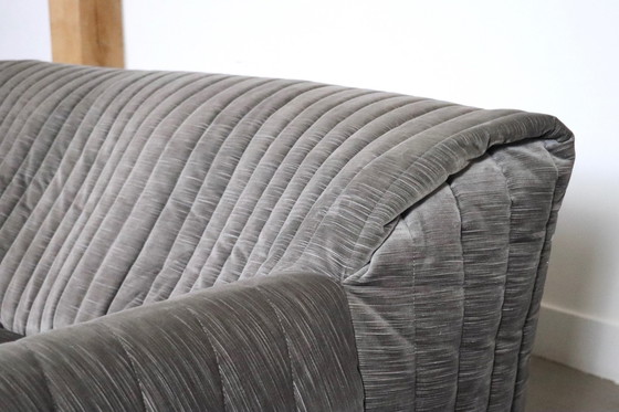 Image 1 of Original Cinna Sandra Three Seater Sofa In Velvet By Annie Hieronimus, France 1970S