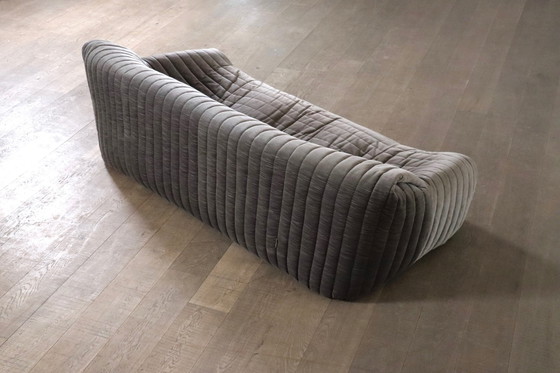 Image 1 of Original Cinna Sandra Three Seater Sofa In Velvet By Annie Hieronimus, France 1970S