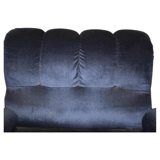 Image 1 of 1X Fauteuil moderne italien en velours bleu