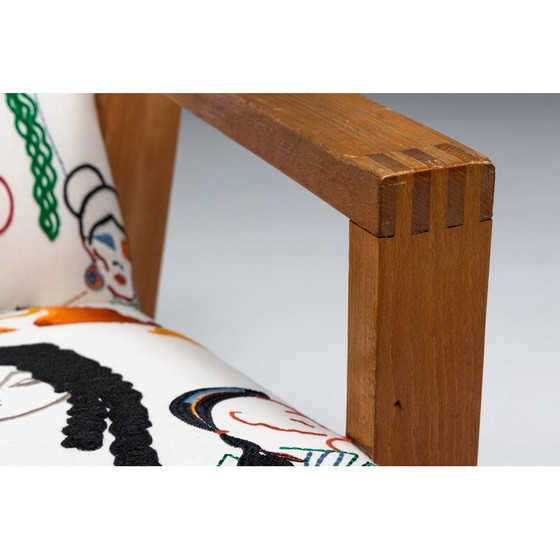 Image 1 of Fauteuil moderniste vintage en tissu de Pierre Frey, 1960