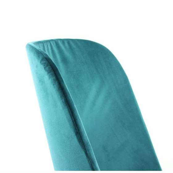 Image 1 of Ensemble de 5 chaises en velours vintage par Oswald Haerdtl pour Ton, Tchécoslovaquie 1950