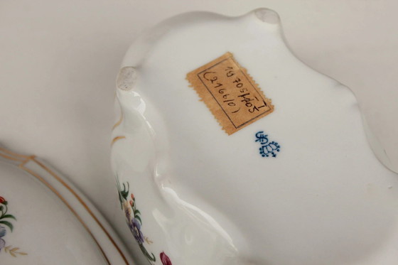 Image 1 of Bonbonnière en porcelaine de Sitzendorf / Boîte à bijoux / Boîte à couvercle