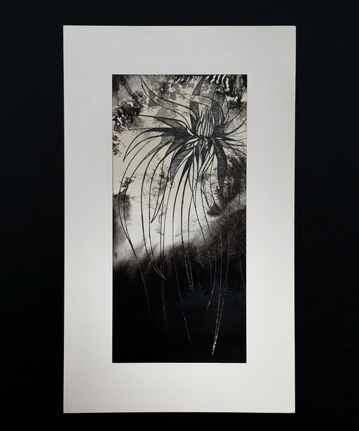 Eugène Eechaut (1928-2019) - Composition surréaliste à l'encre (1969)