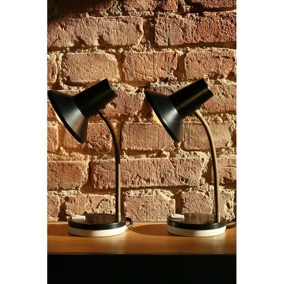 Image 1 of Paire de lampes vintage en métal pressé, Allemagne 1970