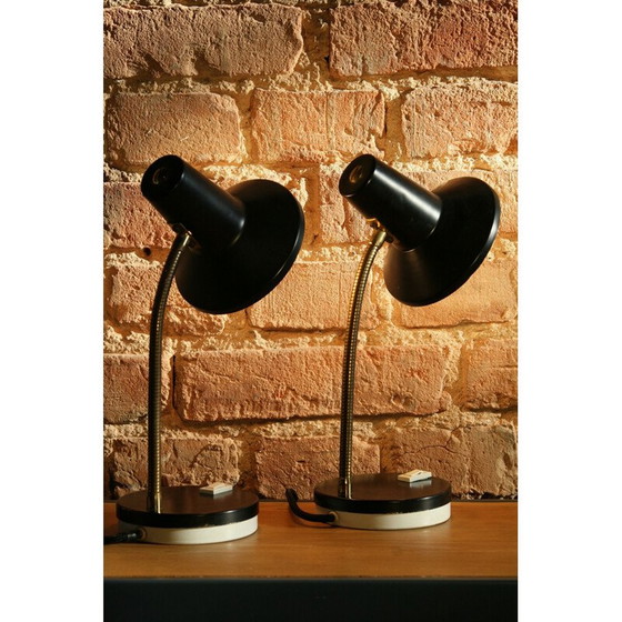 Image 1 of Paire de lampes vintage en métal pressé, Allemagne 1970