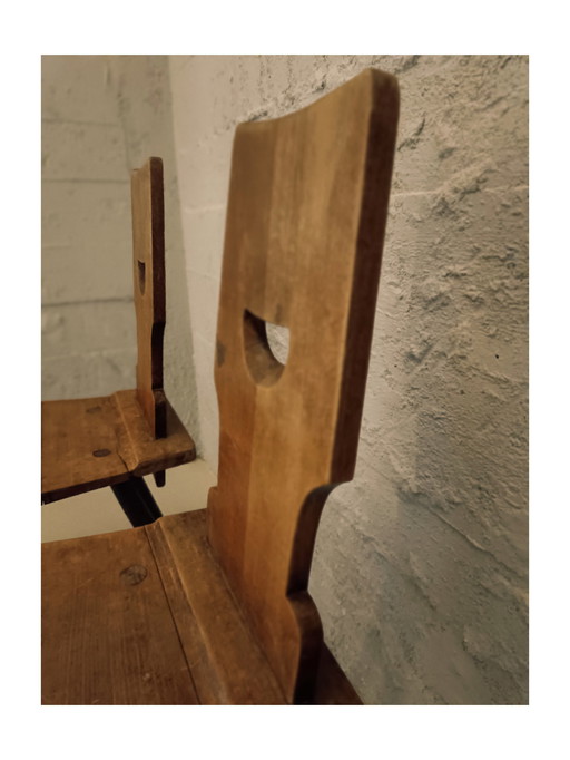 Ensemble de chaises de café brutalistes belges des années 1960