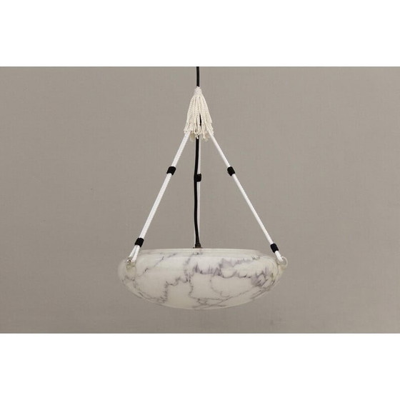 Image 1 of Lampe suspendue vintage en verre marbré, 1900