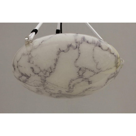 Image 1 of Lampe suspendue vintage en verre marbré, 1900