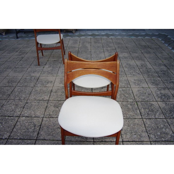 Image 1 of Ensemble de 5 chaises vintage en teck par Eric Buch, 1960
