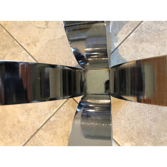 Image 1 of Table basse vintage en verre et chrome, 1970