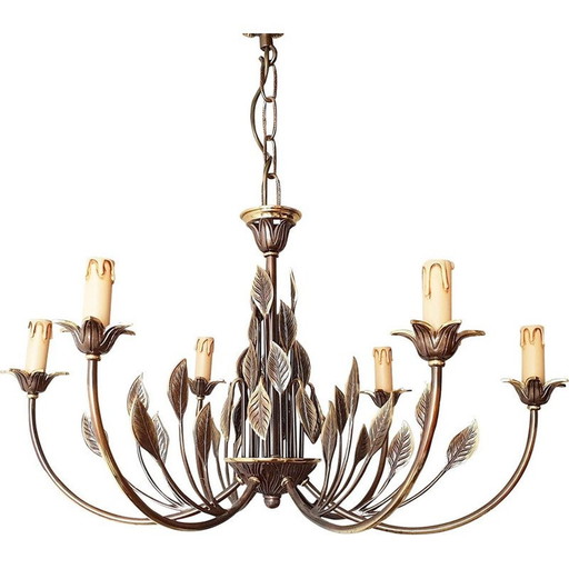 Lustre vintage en laiton, 1970