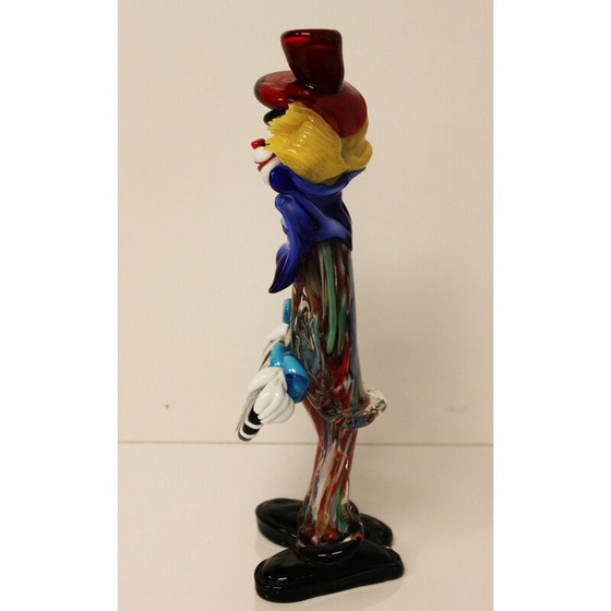 Image 1 of Sculpture de clown vintage en verre de Murano, Italie 1970