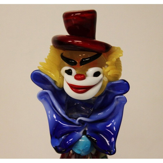 Image 1 of Sculpture de clown vintage en verre de Murano, Italie 1970