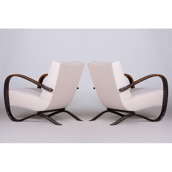 Image 1 of Paire de fauteuils blancs vintage par Halabala pour Up Zavody, Tchécoslovaquie 1930