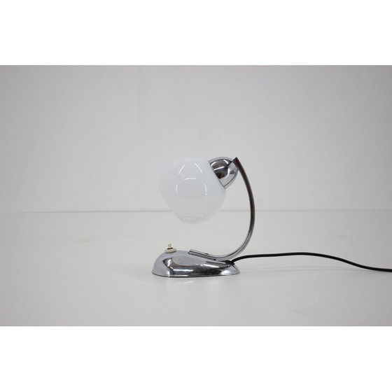 Image 1 of Lampe de table vintage en acier chromé, Tchécoslovaquie 1950