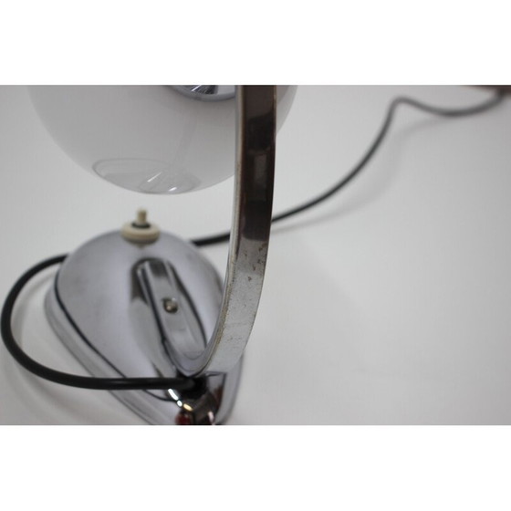Image 1 of Lampe de table vintage en acier chromé, Tchécoslovaquie 1950