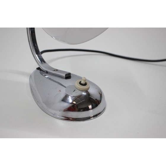 Image 1 of Lampe de table vintage en acier chromé, Tchécoslovaquie 1950