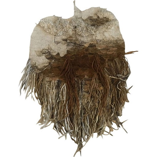 Tapisserie vintage en laine, Tchécoslovaquie 1960