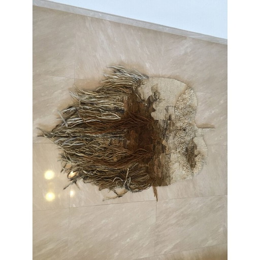 Tapisserie vintage en laine, Tchécoslovaquie 1960