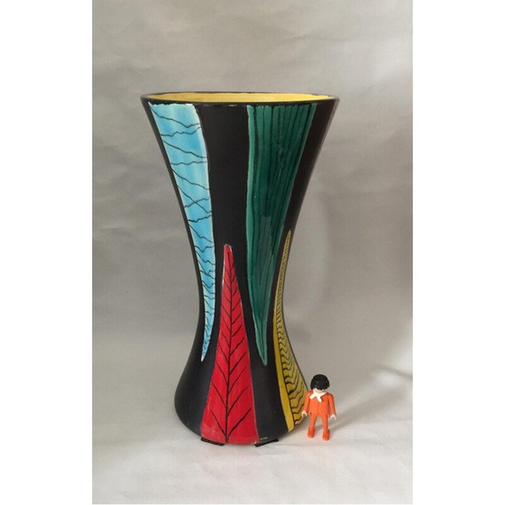Image 1 of Vase vintage en céramique émaillée de Gabriel Formaintraux