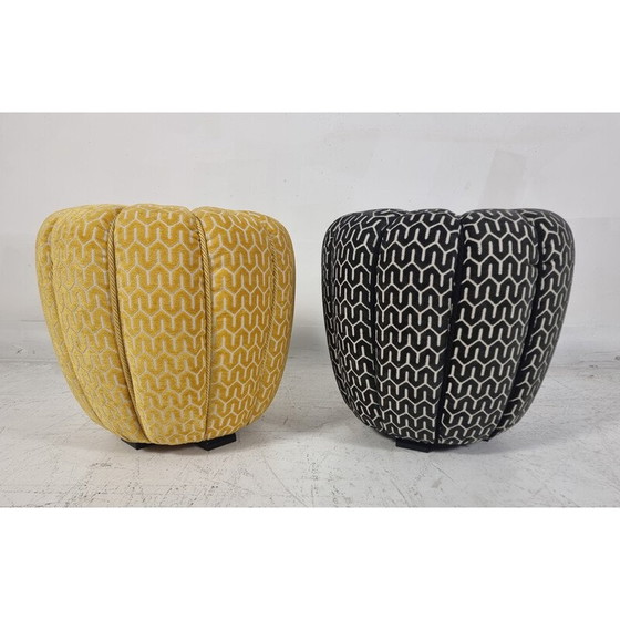 Image 1 of Paire de poufs vintage de Jindřich Halabala pour Up Zavody, 1940