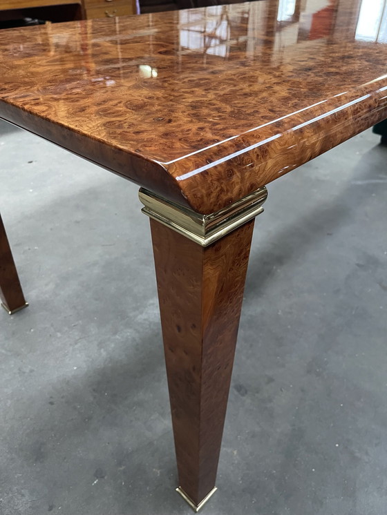 Image 1 of Table en bois de ronce design italien des années 1980