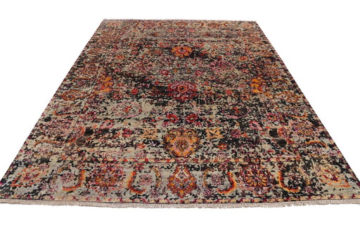 Nouveau tapis de créateur fait à la main - Collection Signature - 100% soie - Luxe pur