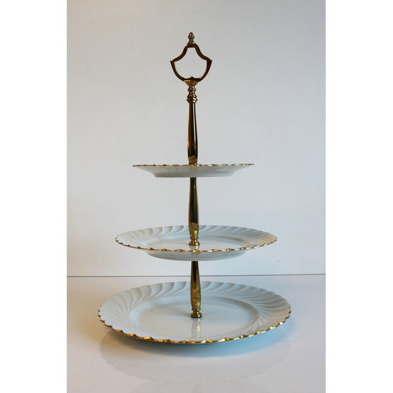 Image 1 of Serveur vintage à 3 étages en porcelaine de Limoges de Haviland