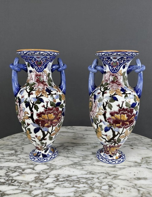 Paire De Vases Gien