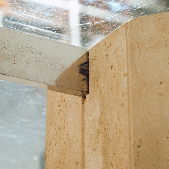 Image 1 of Mk9883 Table basse en pierre calcaire italienne