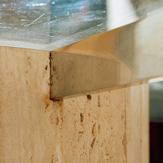 Image 1 of Mk9883 Table basse en pierre calcaire italienne