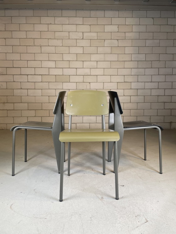 Image 1 of 6X Vitra Standard Chair By Jean Prouvé