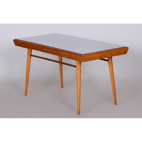 Image 1 of Table basse vintage en bois de chêne, Tchécoslovaquie 1950