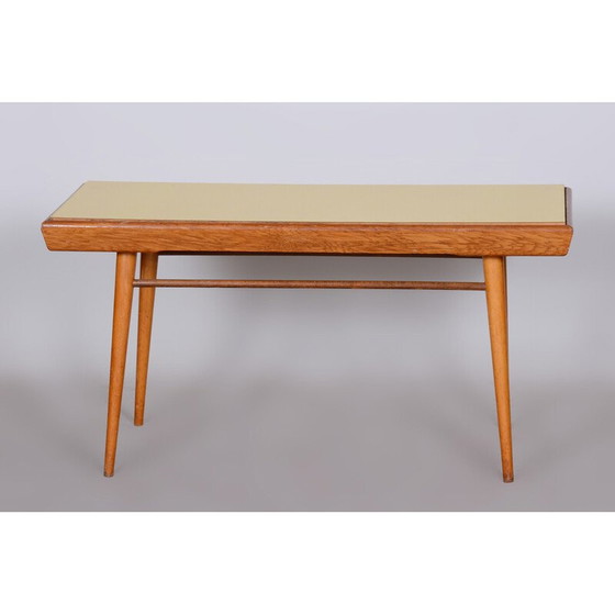 Image 1 of Table basse vintage en bois de chêne, Tchécoslovaquie 1950