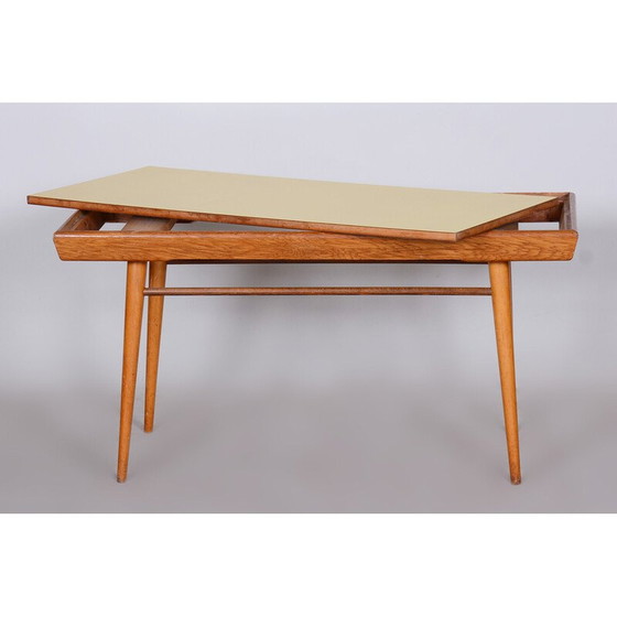 Image 1 of Table basse vintage en bois de chêne, Tchécoslovaquie 1950