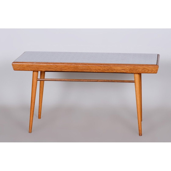 Image 1 of Table basse vintage en bois de chêne, Tchécoslovaquie 1950