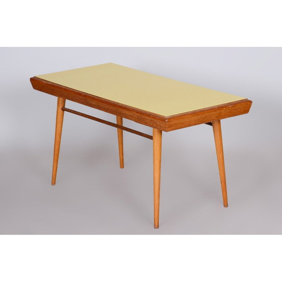 Image 1 of Table basse vintage en bois de chêne, Tchécoslovaquie 1950