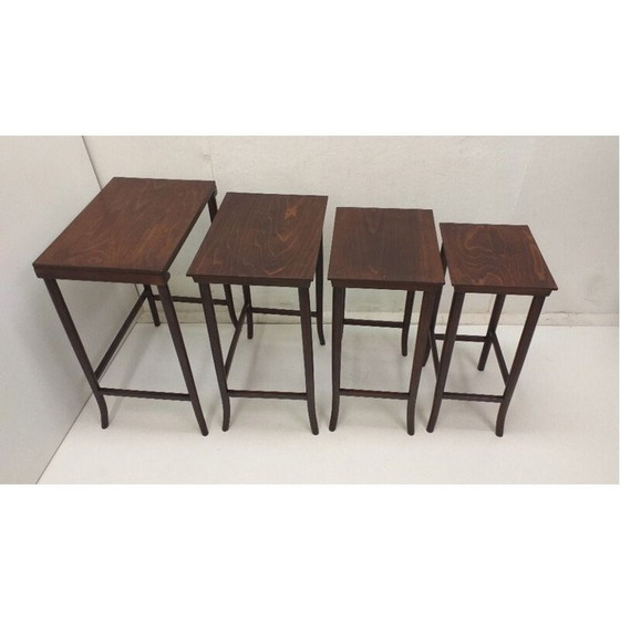 Image 1 of Tables gigognes en bois vintage de Thonet, 1900