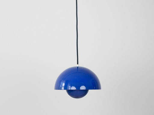 Paire de 2 lampes suspendues vintage danoises Flowerpot par Verner Panton, Louis Poulsen, 1968