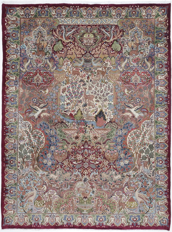 Image 1 of Tapis persan original noué à la main Kashmar Fein Paradise Design 393 X 295 cm Top Condition