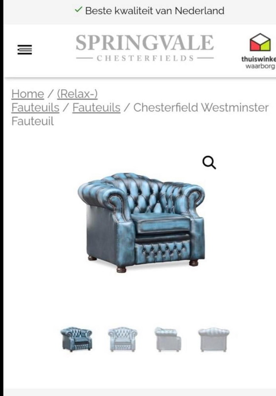 Image 1 of Springvale Ensemble Chesterfield 2-1-1 + coffre de rangement et pouf