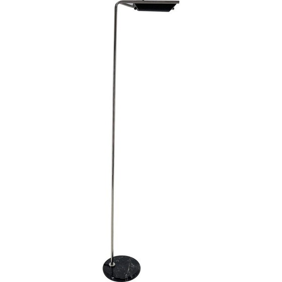 Image 1 of Lampadaire vintage en chrome et marbre par Bruno Gecchelin pour Guzzini, Italie, années 1970