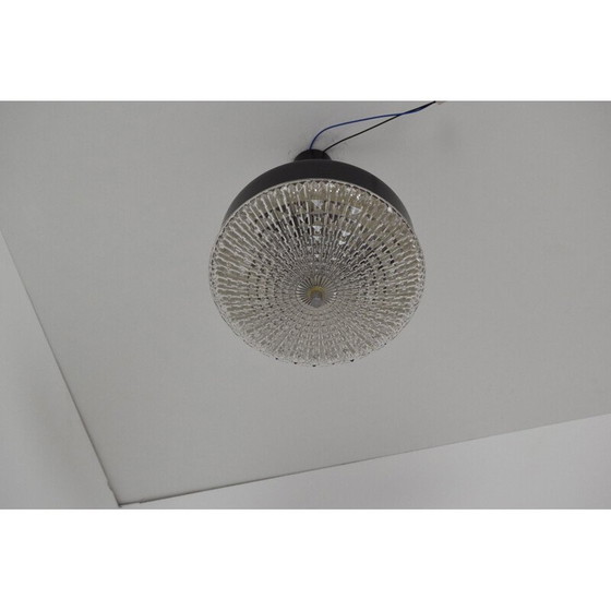 Image 1 of Lampe suspendue vintage en verre et métal par Jilove Decina, Tchécoslovaquie 1960