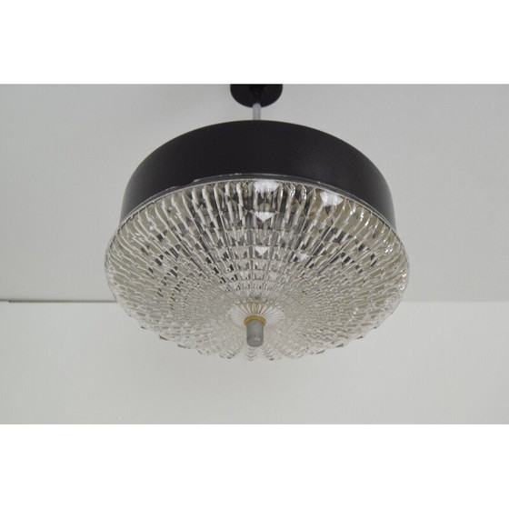 Image 1 of Lampe suspendue vintage en verre et métal par Jilove Decina, Tchécoslovaquie 1960