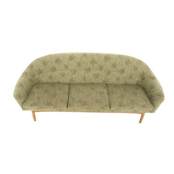 Image 1 of Canapé vintage 3 places en chêne et tissu, Suède 1950