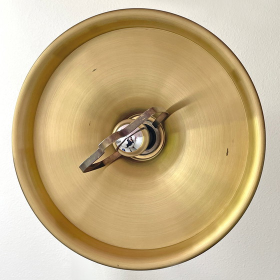 Image 1 of Vitrika Lampe danoise design vintage avec pendentif à tirette en laiton massif