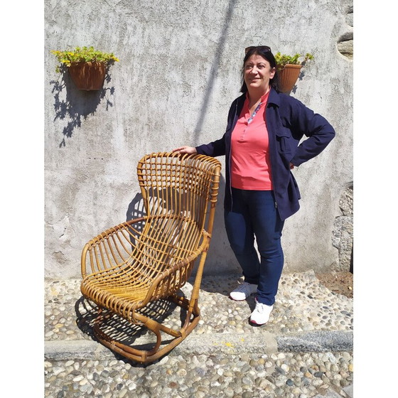Image 1 of Fauteuil vintage en osier Bp4 par Tito Agnoli pour Pierantonio Bonacina, 1959