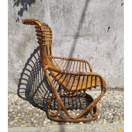 Image 1 of Fauteuil vintage en osier Bp4 par Tito Agnoli pour Pierantonio Bonacina, 1959