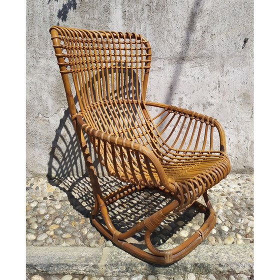 Image 1 of Fauteuil vintage en osier Bp4 par Tito Agnoli pour Pierantonio Bonacina, 1959